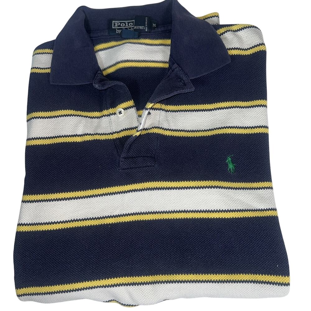 Ralph lauren polo shirt. Size Medium Blue, Yellow & White